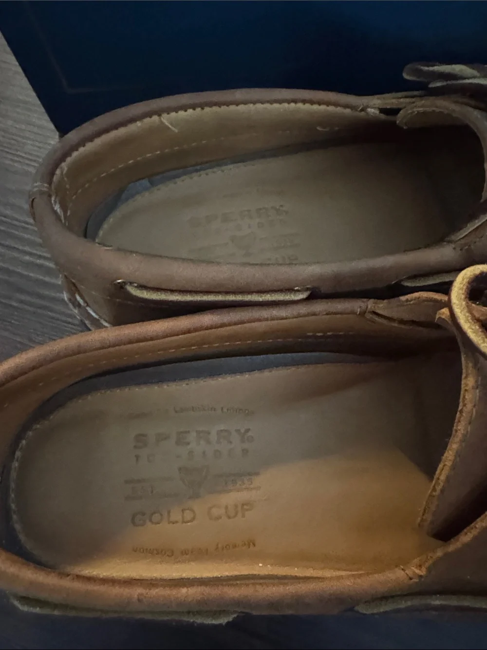 Sperry Gold Cup Brown Leather Moc Toe Boat Shoe
